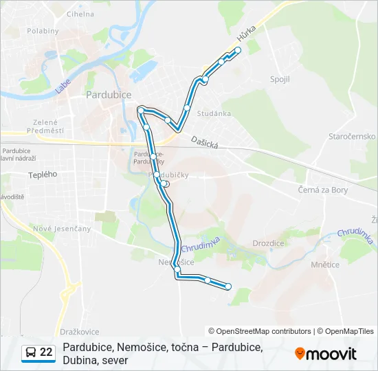 22 Bus Line Map