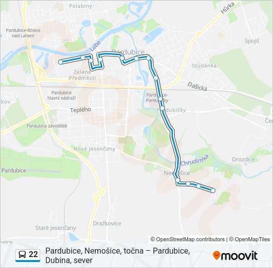 22 Bus Line Map