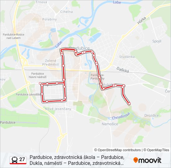 27 Trolleybus Line Map