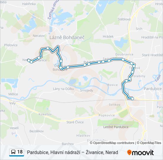 18 Bus Line Map
