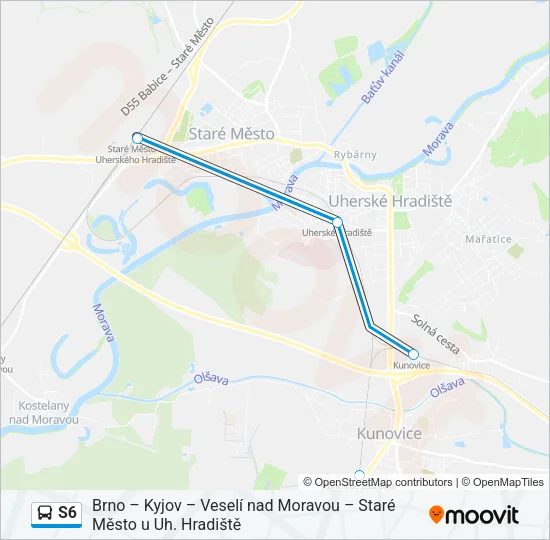 S6 Bus Line Map