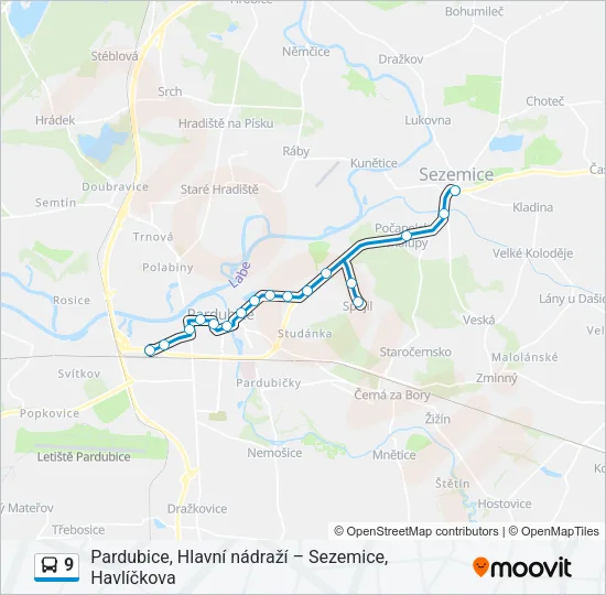 9 Bus Line Map