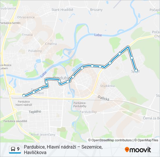 9 Bus Line Map