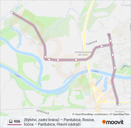 906 Bus Line Map