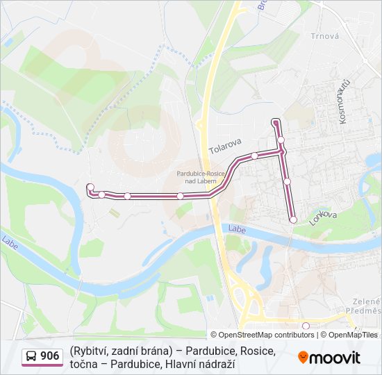 906 Bus Line Map