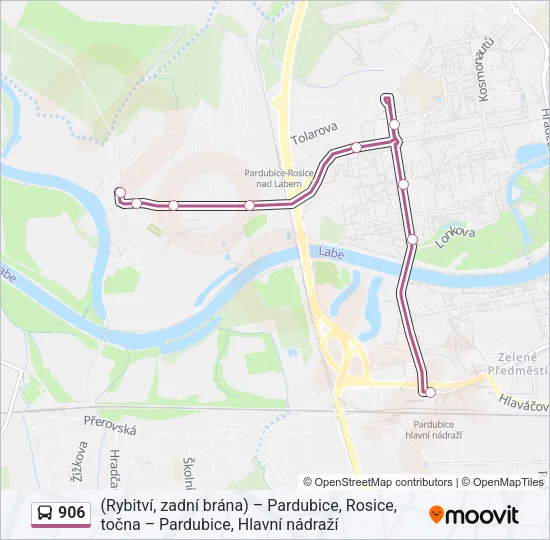 906 Bus Line Map
