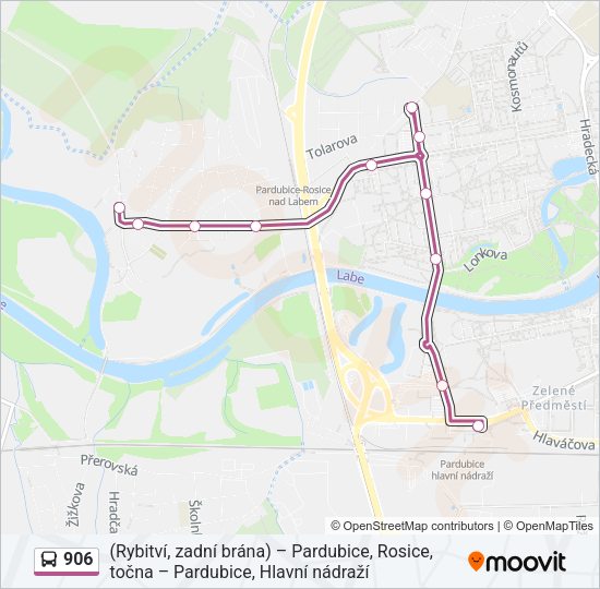 906 Bus Line Map