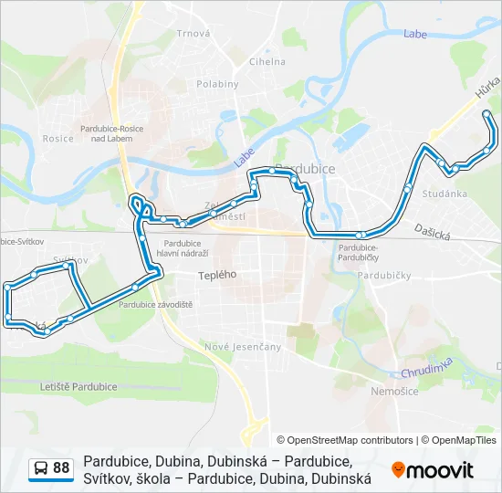88 Bus Line Map