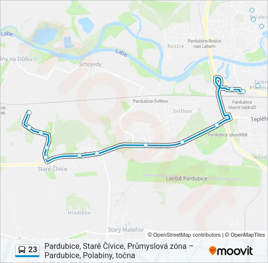 23 Bus Line Map