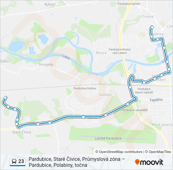 23 Bus Line Map