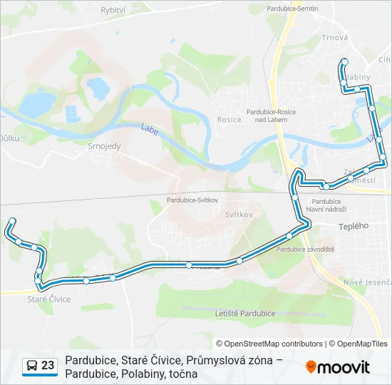 23 Bus Line Map