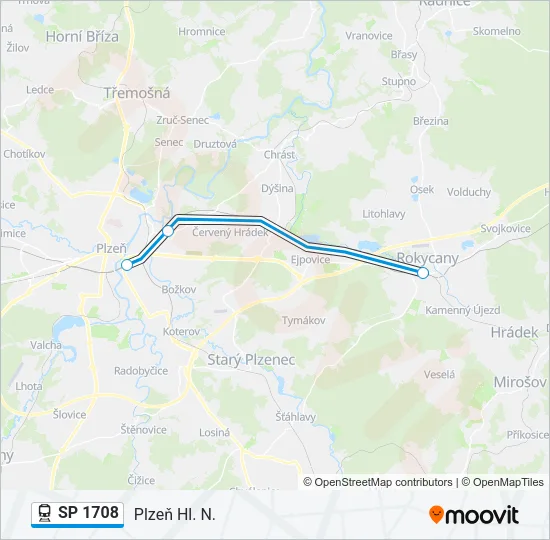 SP 1708 Train Line Map