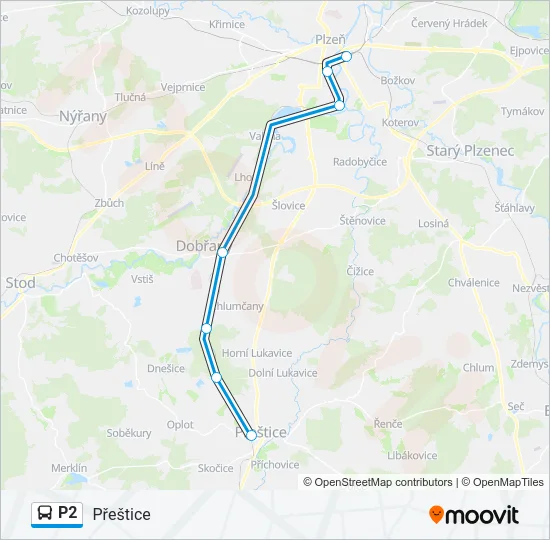 P2 Bus Line Map