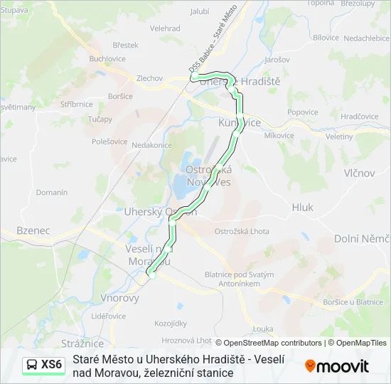 XS6 Bus Line Map