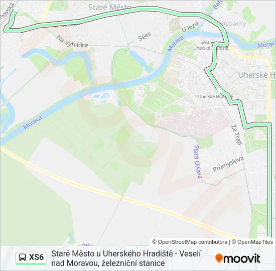 XS6 Bus Line Map