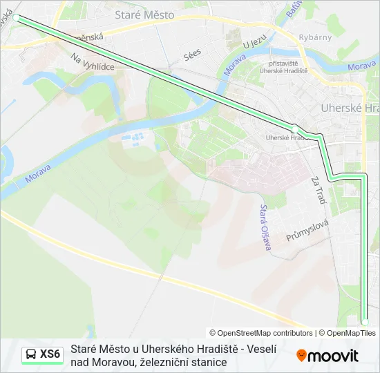 XS6 Bus Line Map