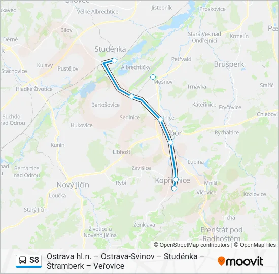 S8 Bus Line Map