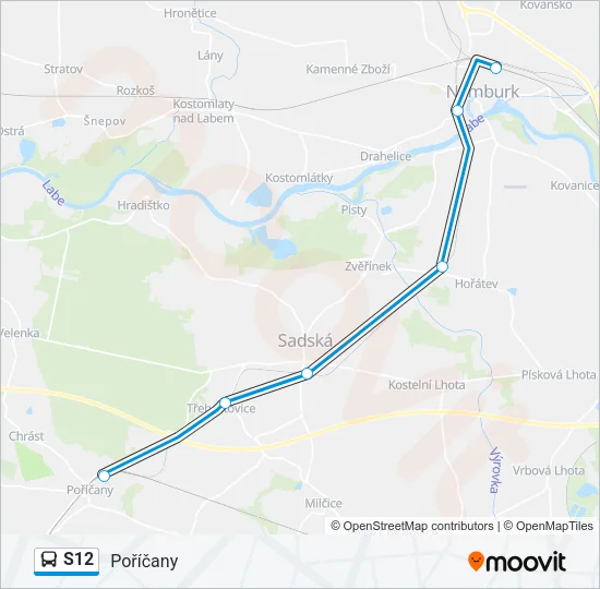 S12 Bus Line Map