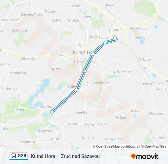 S28 Bus Line Map
