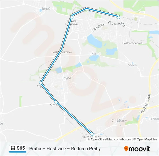 S65 Bus Line Map