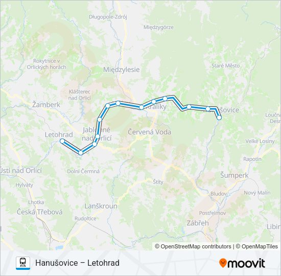 Поезд OS 20510: карта маршрута