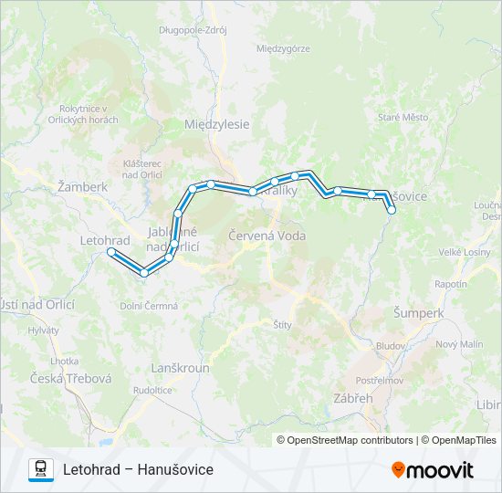 Поезд OS 20515: карта маршрута