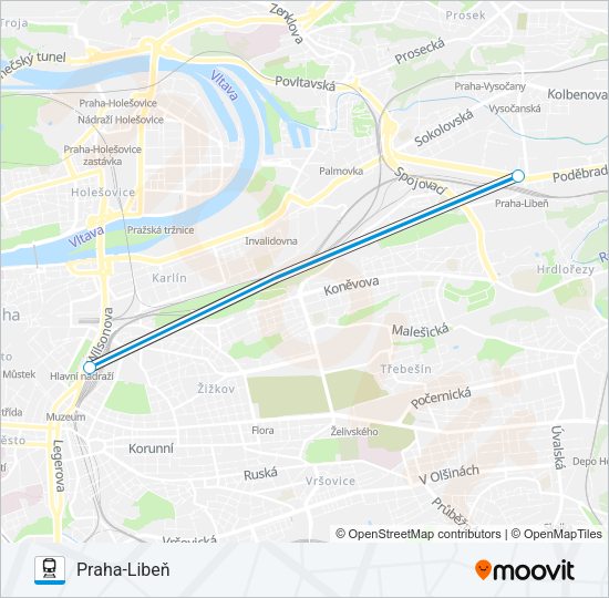 Поезд OS 108657: карта маршрута