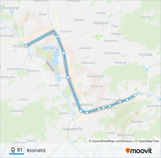 S1 Train Line Map