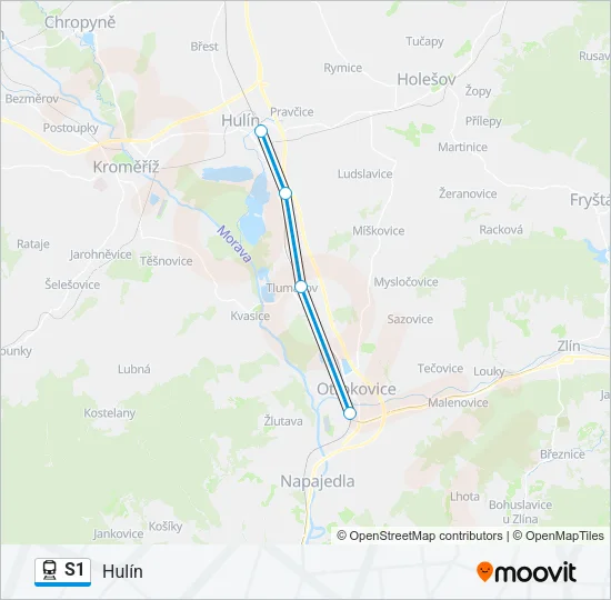 S1 Train Line Map