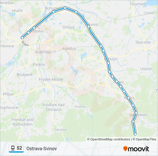 S2 Train Line Map