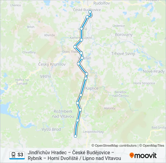 S3 Train Line Map
