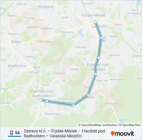 S6 Train Line Map
