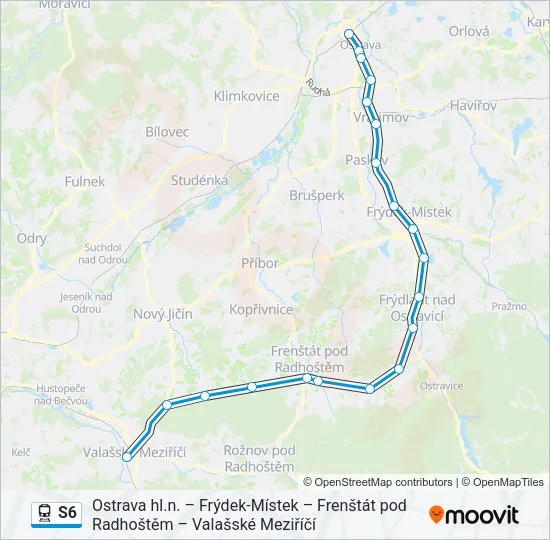 S6 Train Line Map