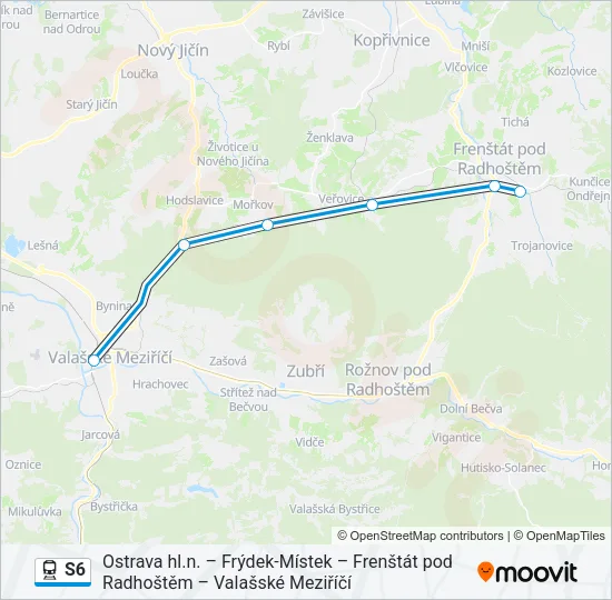 S6 Train Line Map