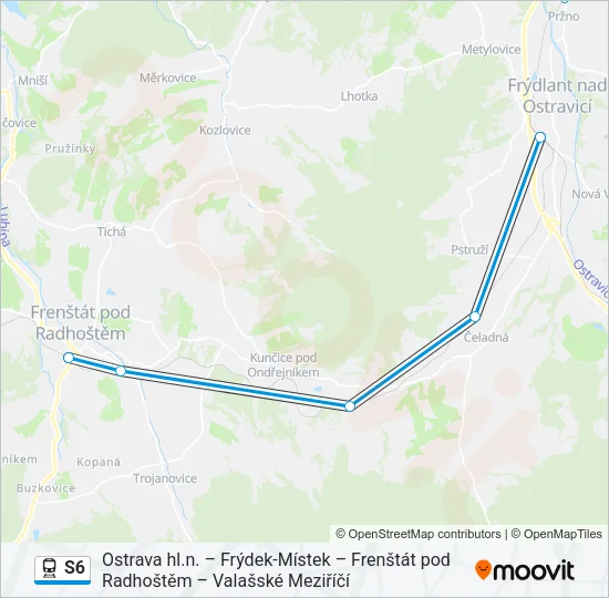 S6 Train Line Map