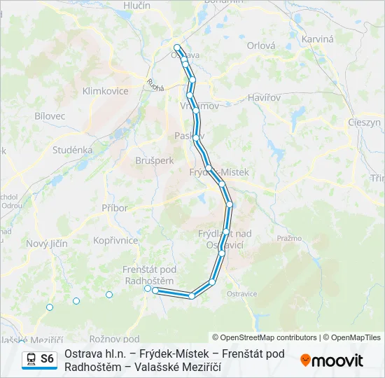 S6 Train Line Map