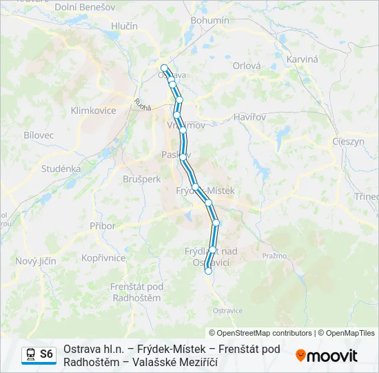 S6 Train Line Map
