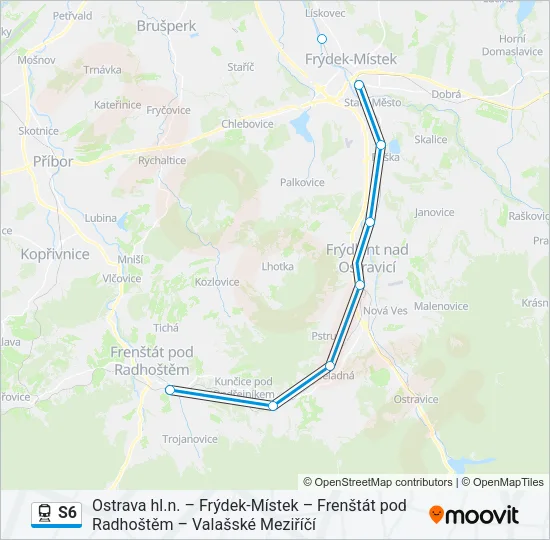 S6 Train Line Map