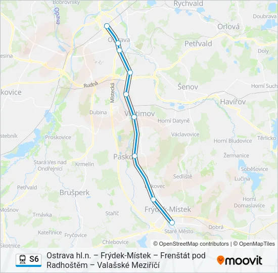S6 Train Line Map