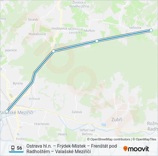 S6 Train Line Map