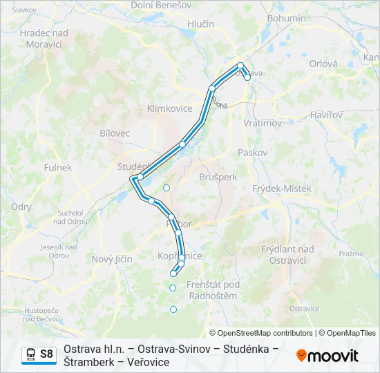 S8 Train Line Map