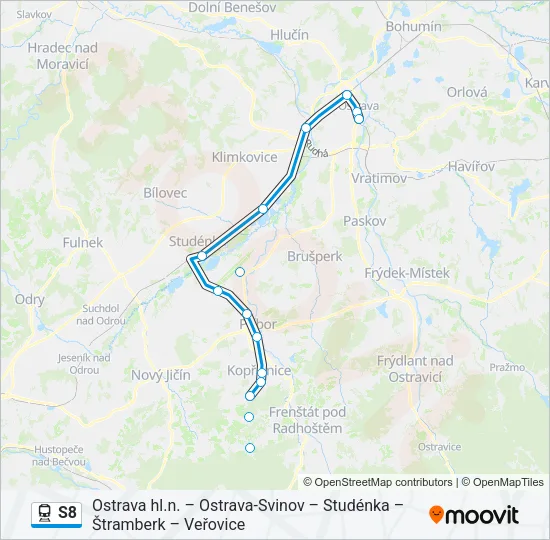 S8 Train Line Map