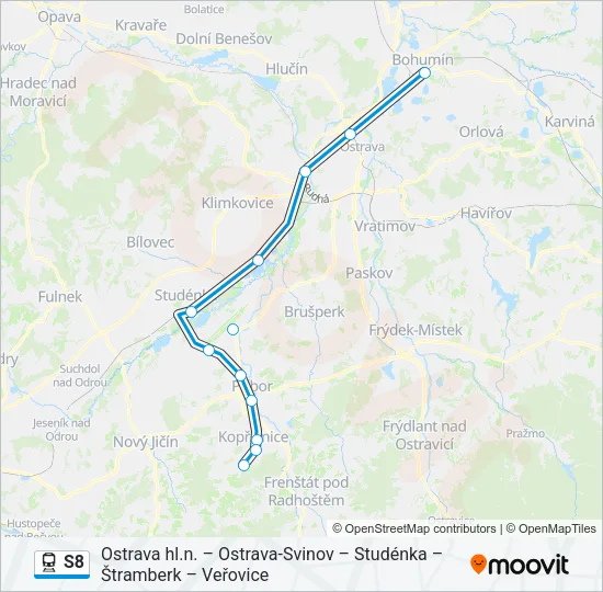 S8 Train Line Map