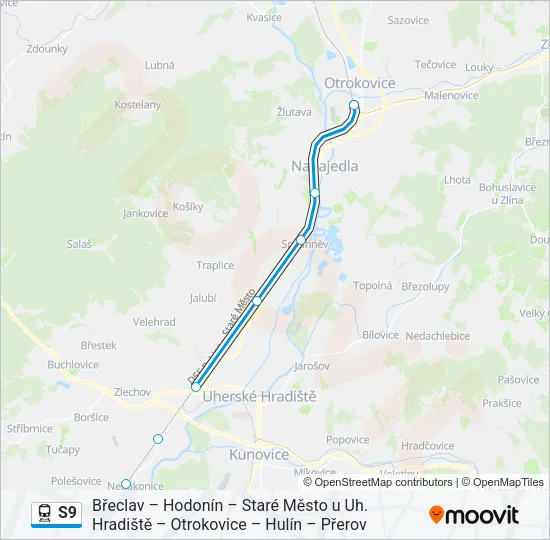 S9 Train Line Map