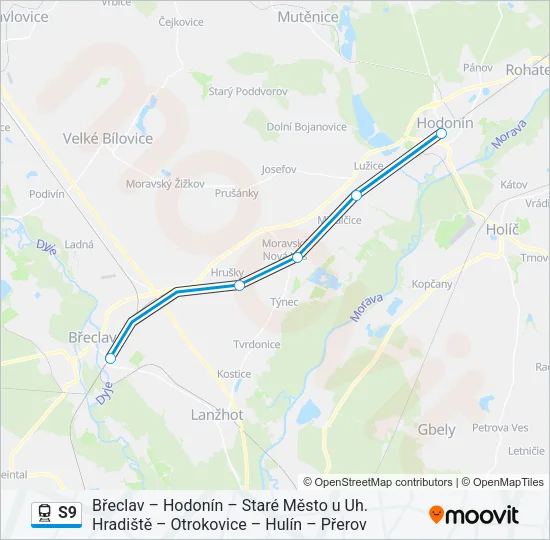 S9 Train Line Map