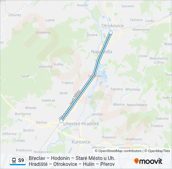 S9 Train Line Map