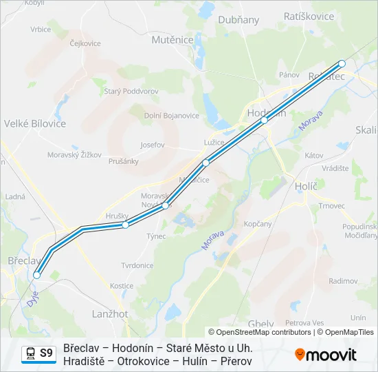 S9 Train Line Map