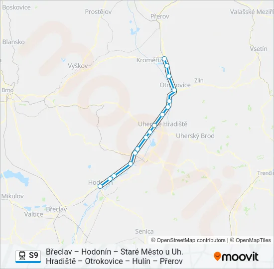 S9 Train Line Map