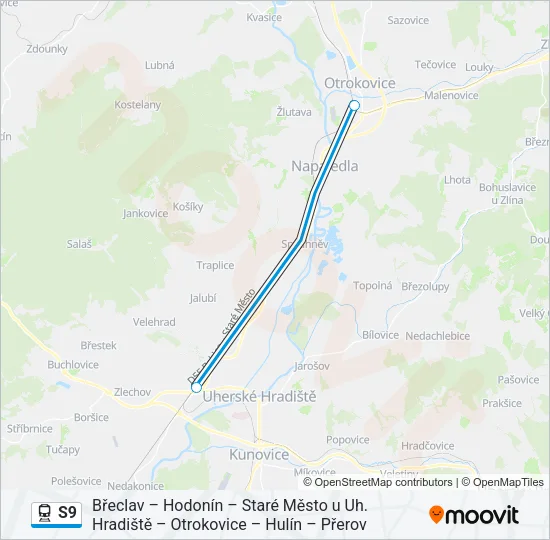 S9 Train Line Map
