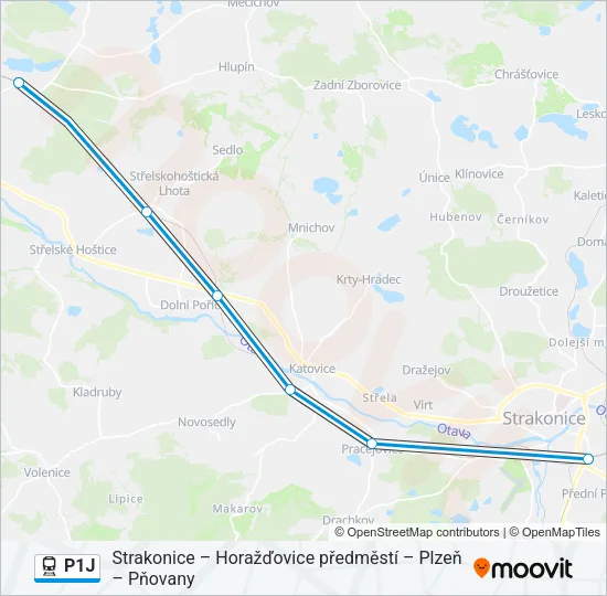 P1J Train Line Map